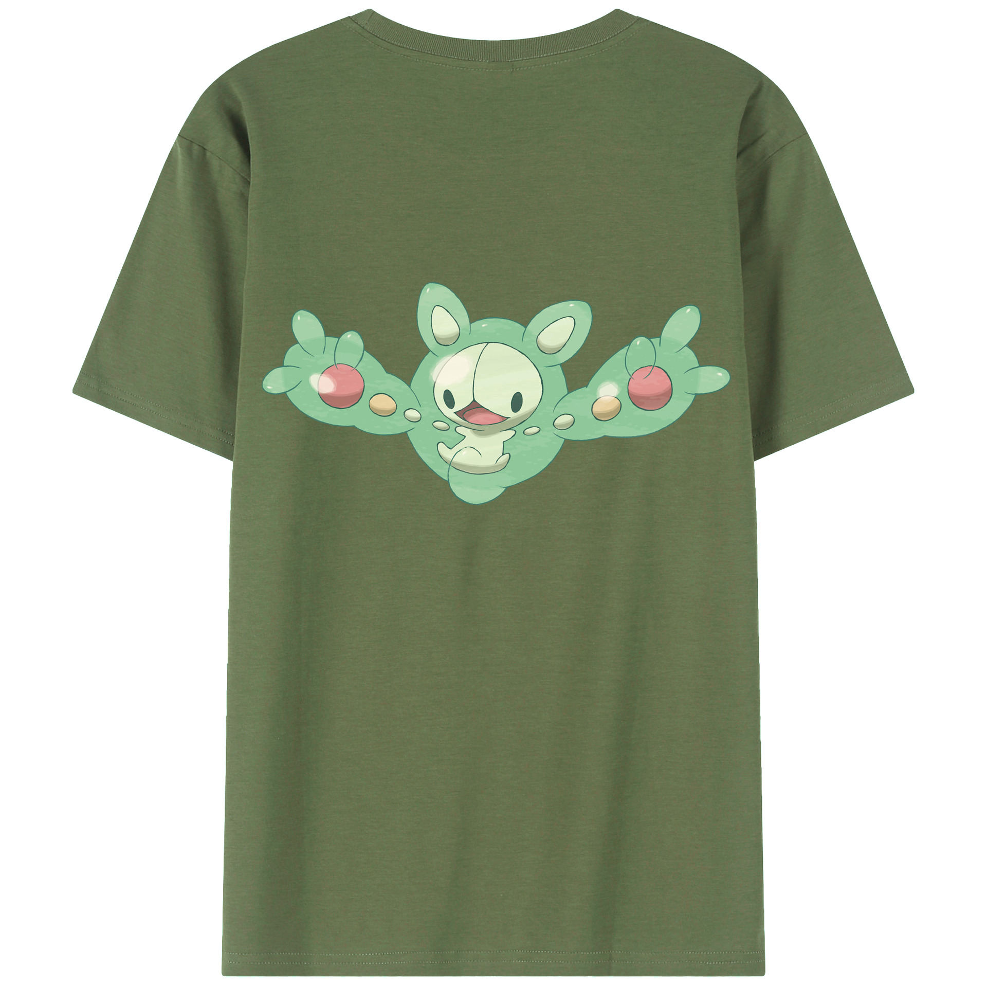 （画像用） ポケットモンスター Pokémon 綿100％ メンズ半袖Tシャツ（バックプリント） 通気性